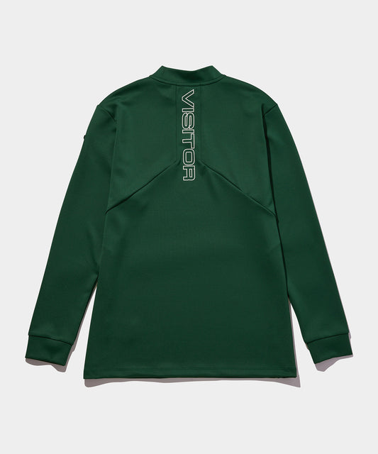 LOGO motif Mock Neck Top GREEN