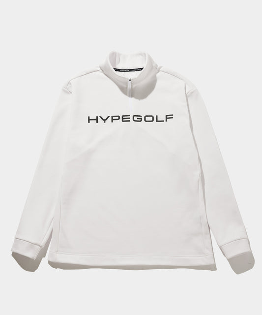 FLEECE HALF ZIP LONG SLEEVE SHIRTS WHITE