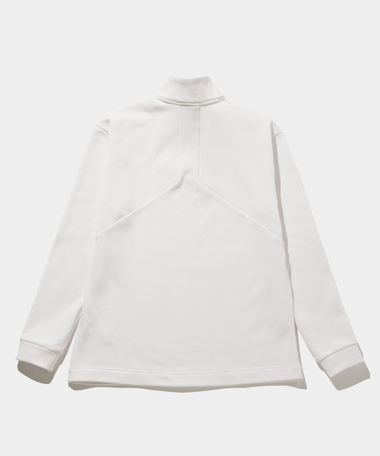 FLEECE HALF ZIP LONG SLEEVE SHIRTS WHITE