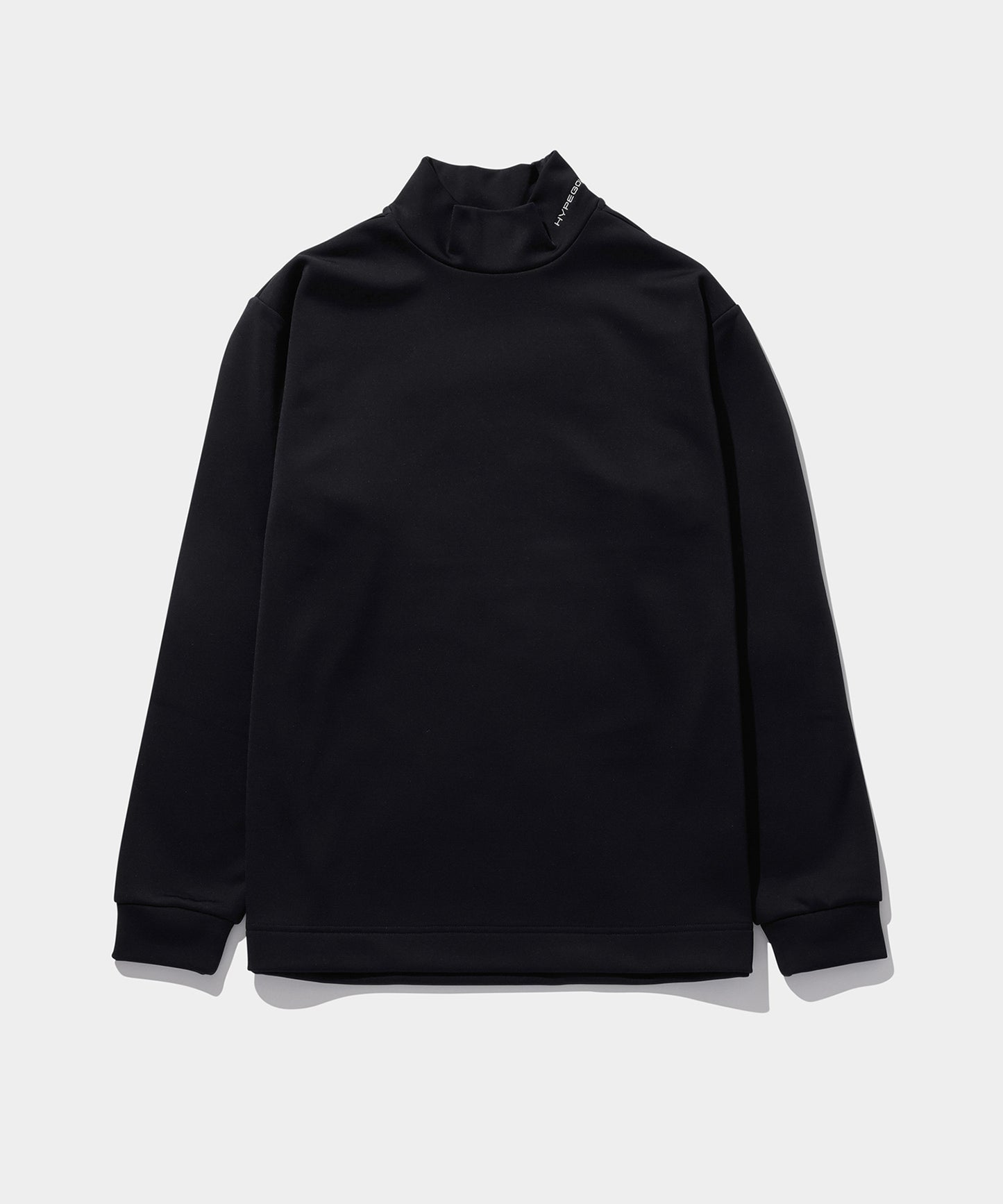 Dot motif MOCKNECK LONG SLEEVE SHIRTS BLACK