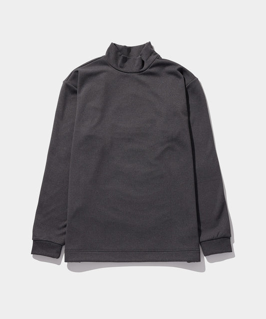 Dot motif MOCKNECK LONG SLEEVE SHIRTS GRAY