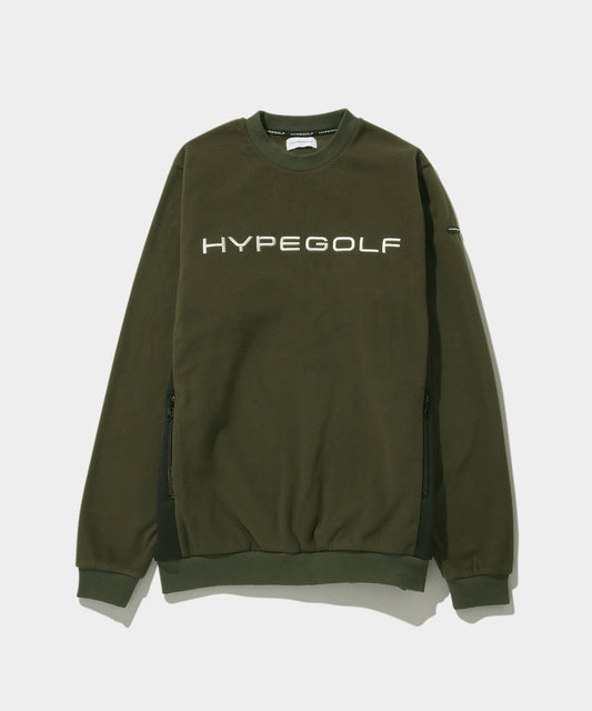 FLEECE CREW PULL OVER KHAKI