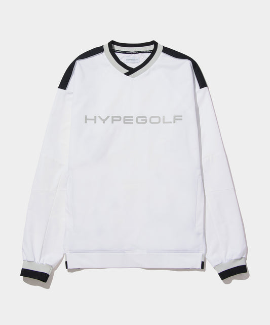 WOVEN Pullover V Neck WHITE